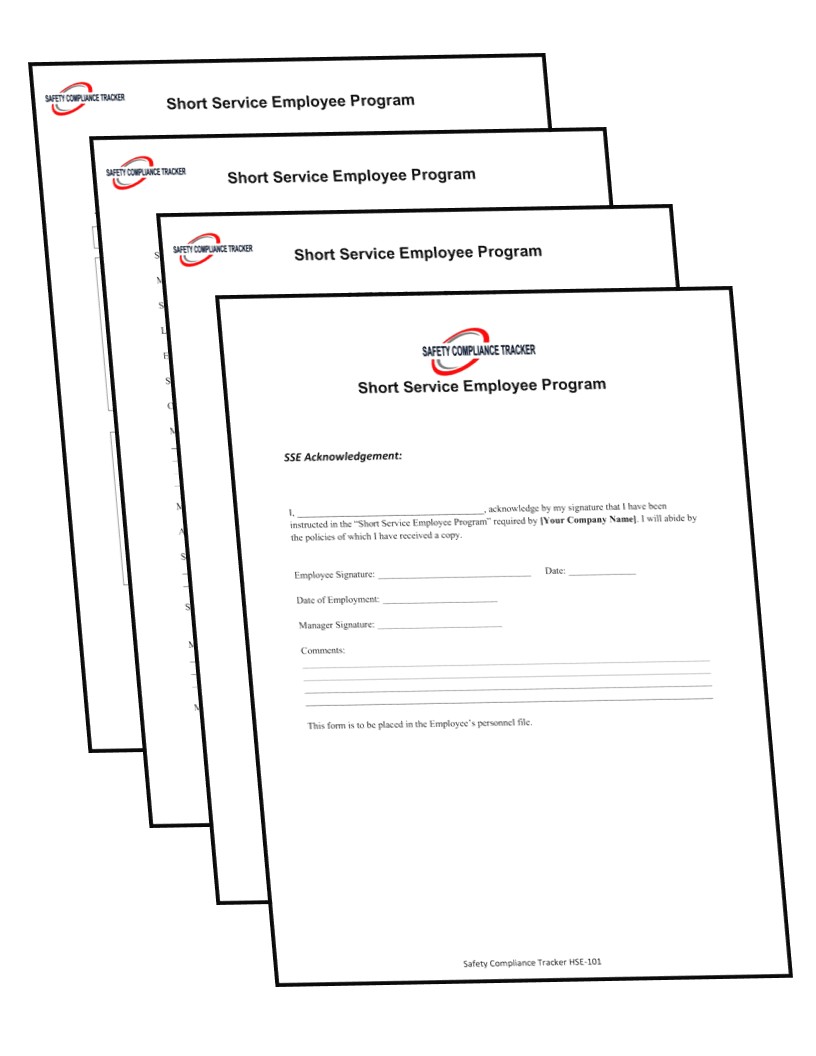Free Short Service Employee Program Form HSE-101